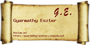 Gyarmathy Eszter névjegykártya